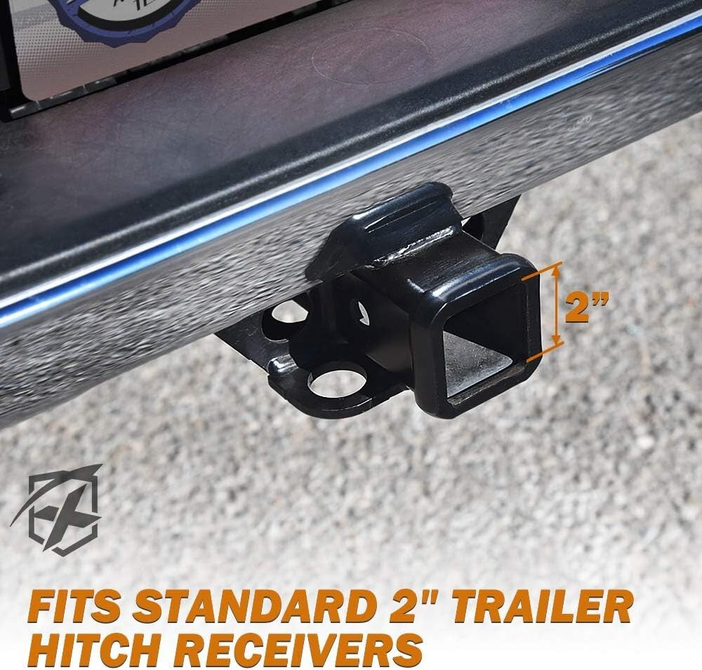 Durable Heavy-Duty Aluminum 2" Trailer Hitch Cover with American Flag Emblem