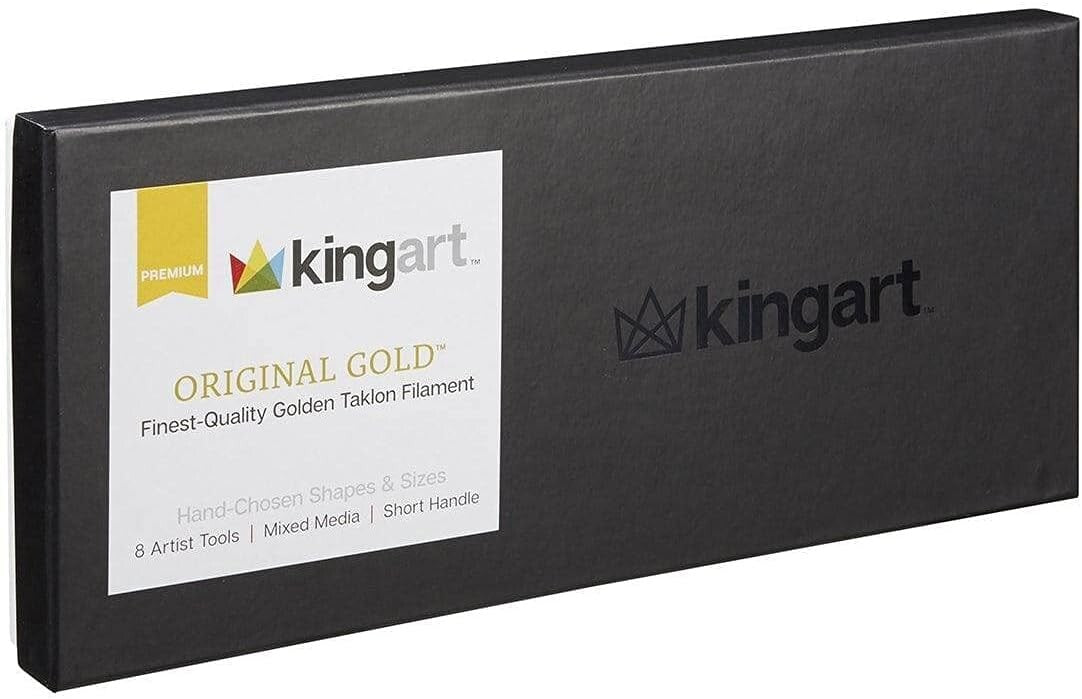 Deluxe Golden Taklon Multimedia Brush Set - Sizes 2-16 for Versatile Painting