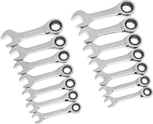 Load image into Gallery viewer, Professional 14 Pc. Stubby Ratcheting Wrench Set - Enhanced Grip &amp; Access