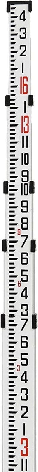 Durable Dual-Sided 16 Foot Aluminum Grade Rod with Bubble Level & Carry Case