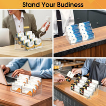 Load image into Gallery viewer, Elevate Your Desk with a Polished 8-Pack Acrylic Business Card Display Holder