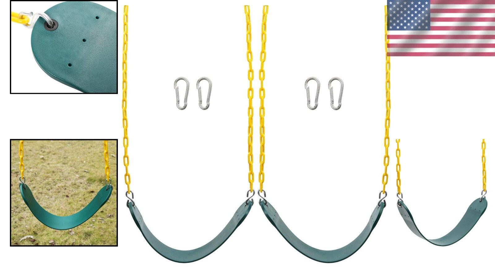 Durable Heavy-Duty Swing Seats with 66" Chain - Perfect Playground Upgrade
