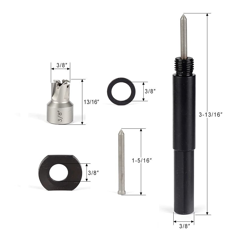 5-Pack 3/8 Inch Spot Weld Cutters for Efficient Metal Sheet Hole Drilling