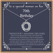 Load image into Gallery viewer, Sterling Silver 70th Birthday Necklace - Perfect Gift with Elegant Packaging