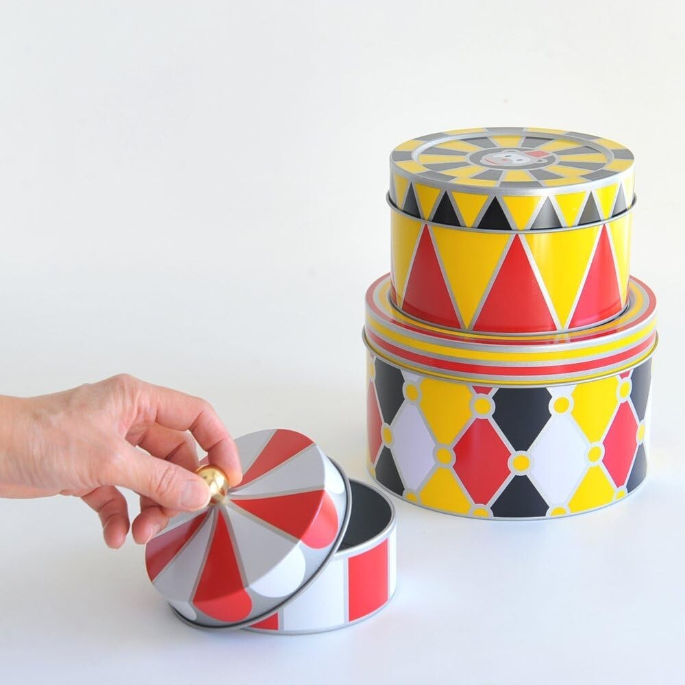 Designer Set of 3 Decorative Tin Boxes - Fun and Functional Storage Solution