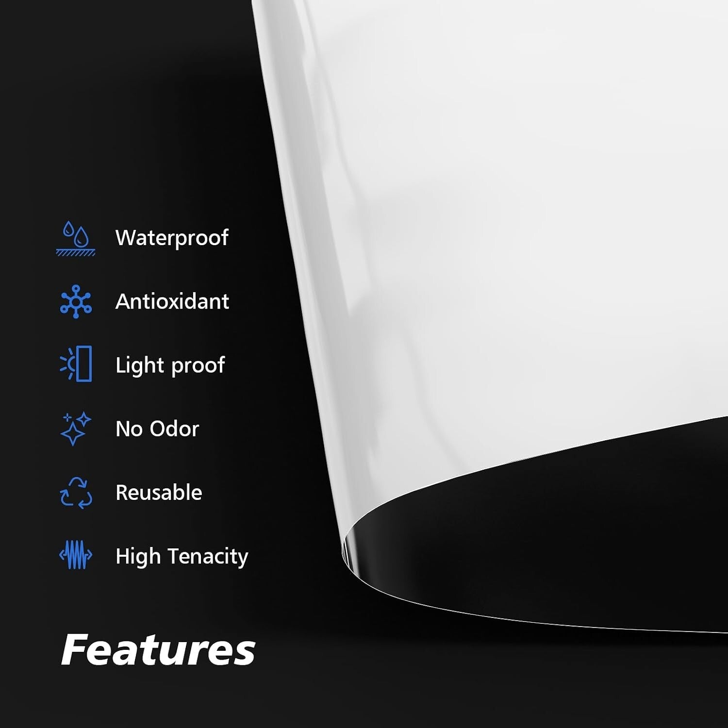 Black & White Panda Film: 10 Mil Thick Vapor Barrier & Drop Cloth - 100 ft Roll