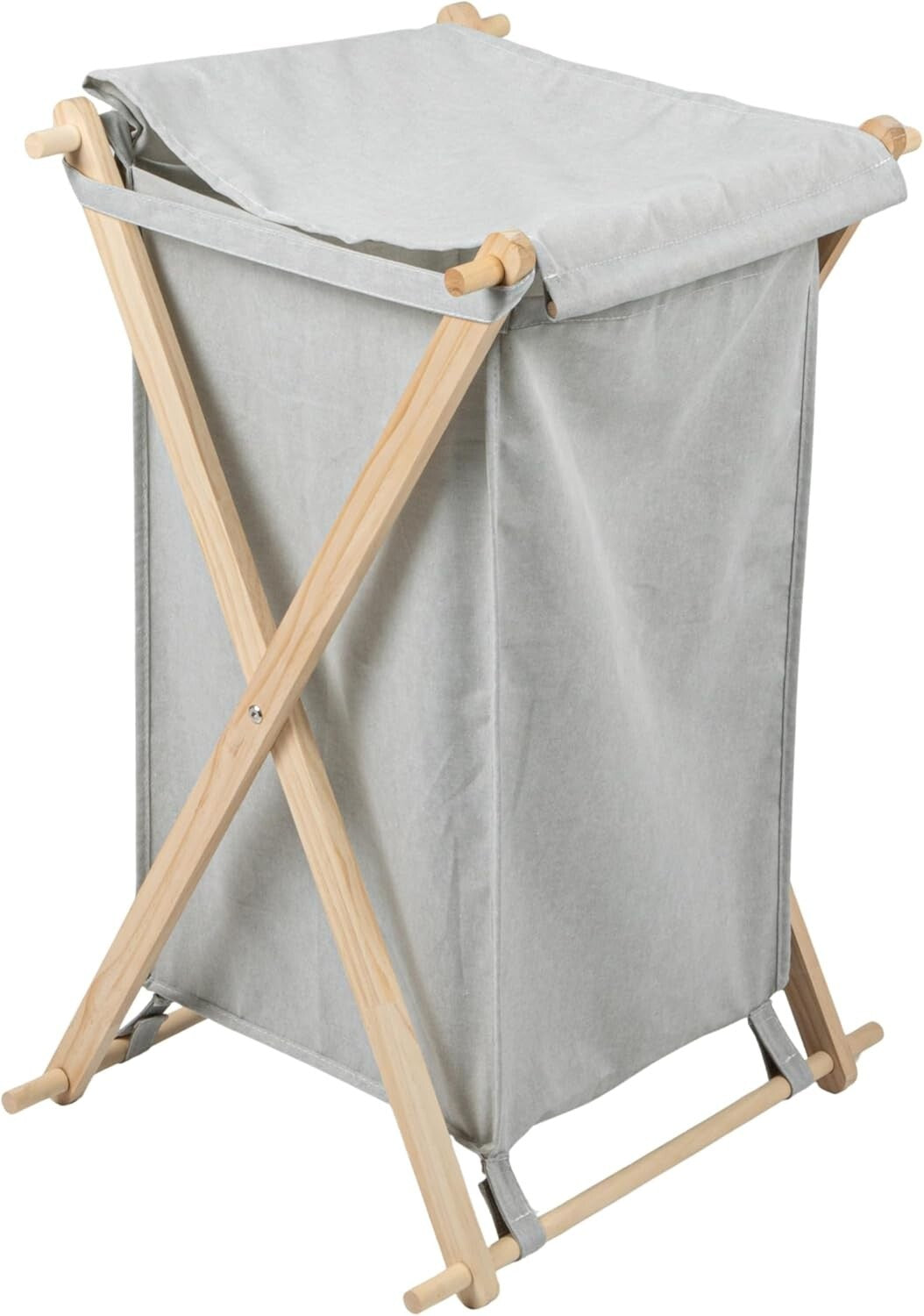 Elegant X-Frame Laundry Hamper with Removable Bag - Perfect for Small Spaces