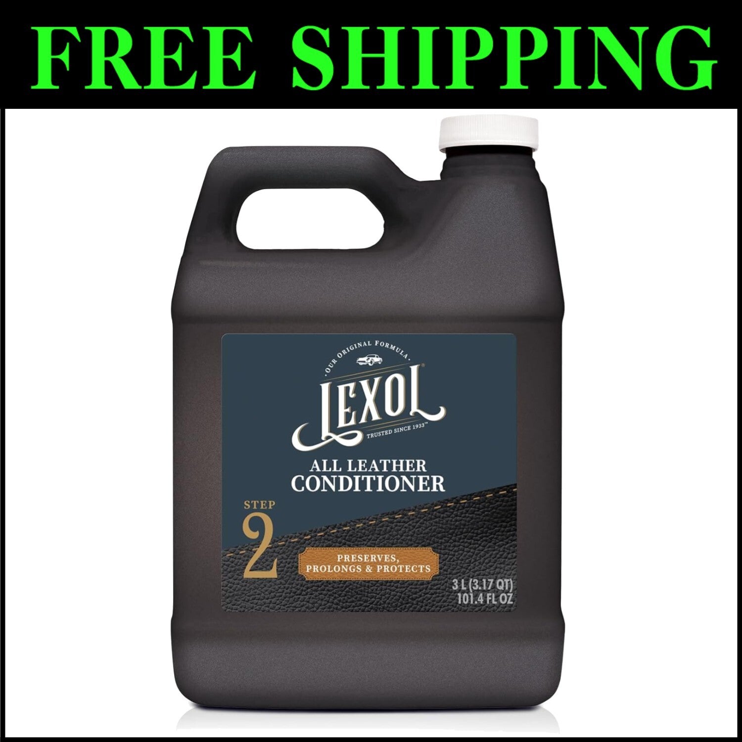 3-Liter Unscented Leather Conditioner - Nourishes & Preserves Car & Home Leather
