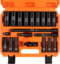 Load image into Gallery viewer, Comprehensive 1/2-Inch Metric Deep Socket Set with Extension Bar &amp; Organizer