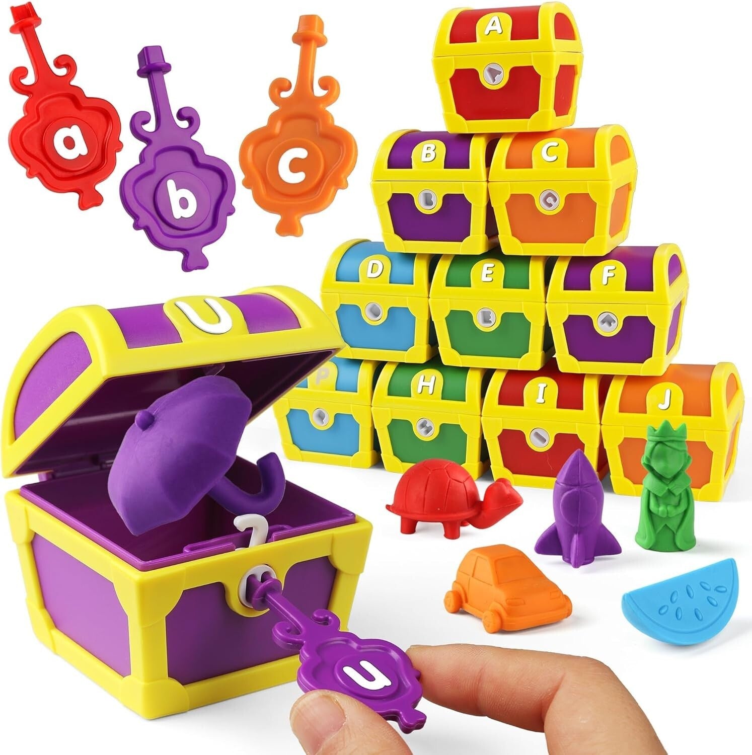 Colorful ABC Learning Treasure Boxes - Engaging Educational Games for Kids