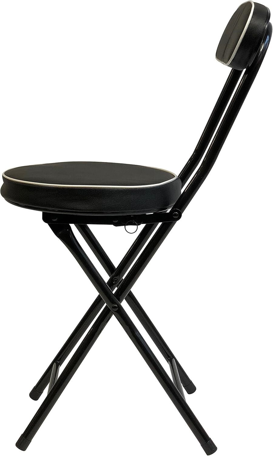 Durable Folding Stool with 12-Inch Cushioned Seat - Perfect for Any Setting