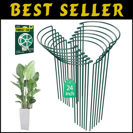 Versatile 12-Pack 24” Plant Support Stakes – Perfect for Indoor and Outdoor Use