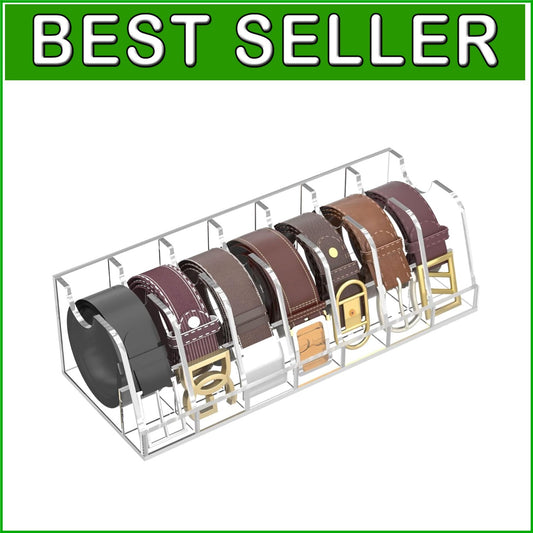 Clear Acrylic Belt Storage Holder with Display Stand - Organize with Elegance