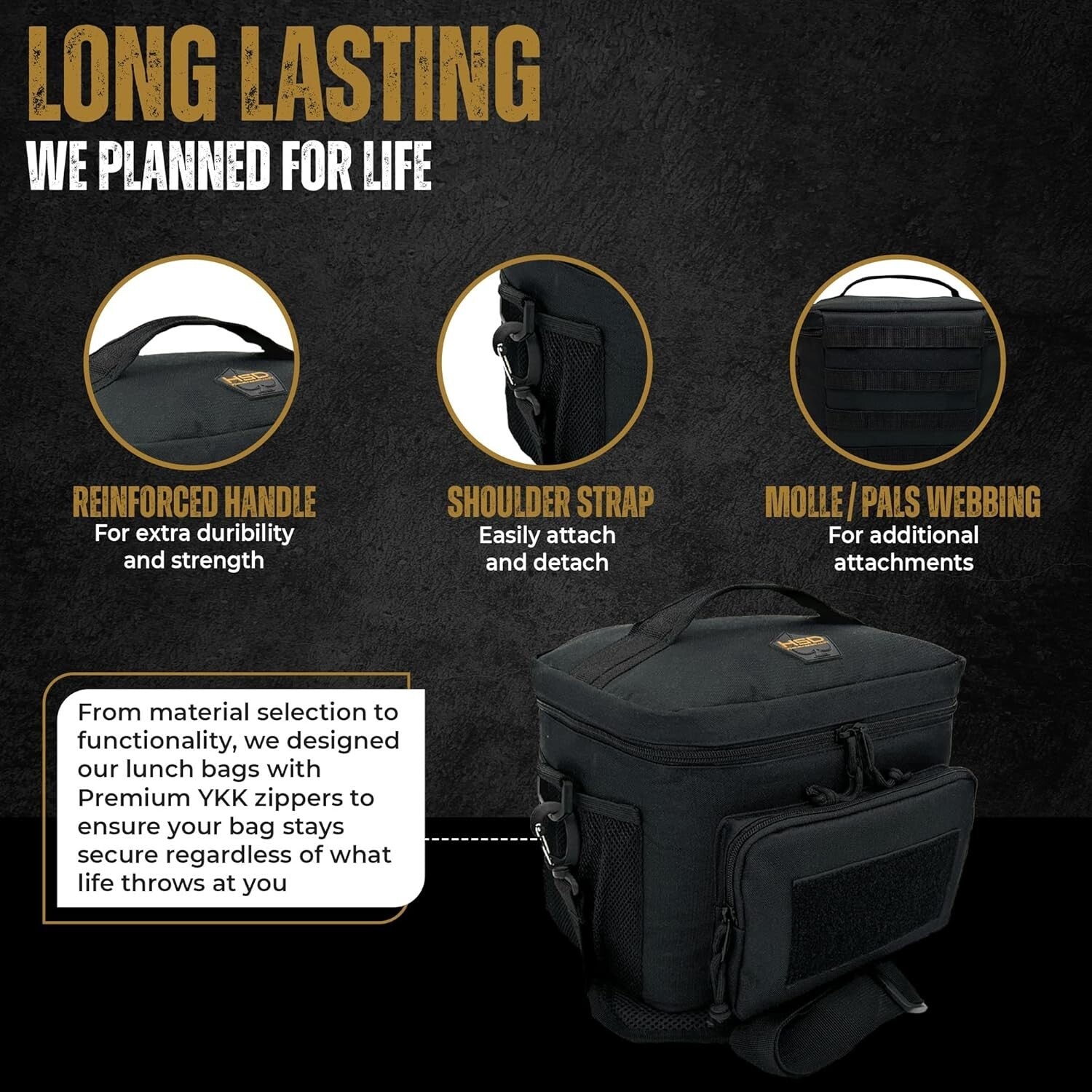 Extra Large 15L Tactical Lunch Bag with Insulation - Perfect for Work & Travel