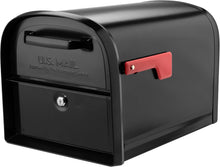 Load image into Gallery viewer, Heavy-Duty Locking Mailbox with Front &amp; Rear Access - USPS Approved - Black