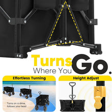 Load image into Gallery viewer, Oversized 200L Foldable Cart with Adjustable Handle for All-Terrain Convenience