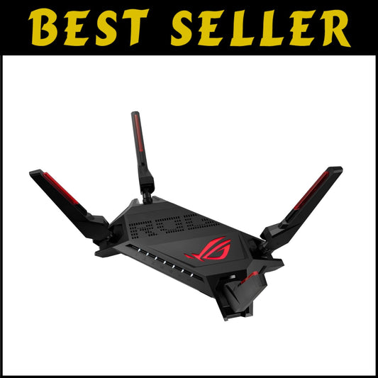 Ultra-Fast 6000 Mbps ROG Rapture WiFi 6 Router with Aura RGB Lighting