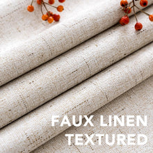 Load image into Gallery viewer, Natural Linen Blackout Drapes - Elegant Thermal Insulated Panels (Pack of 2)