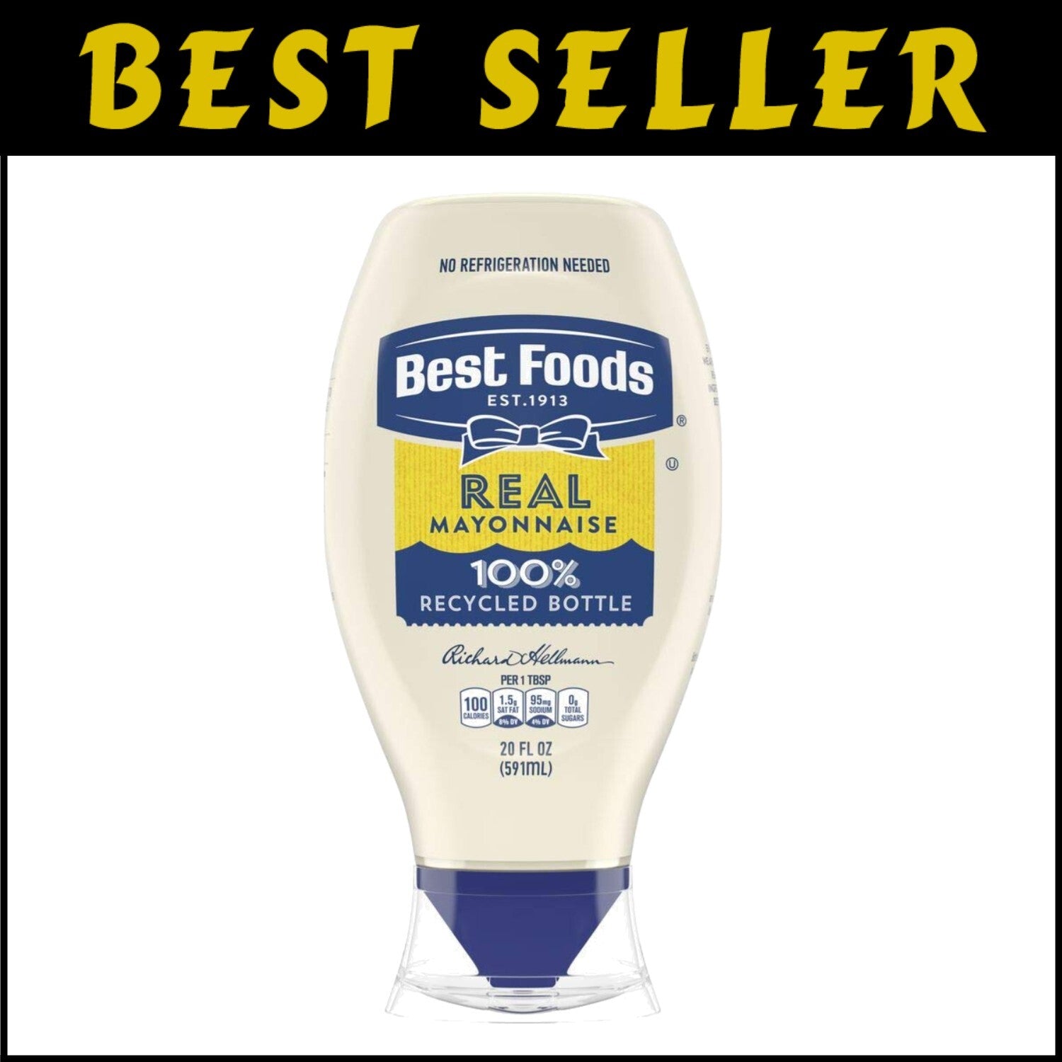 No-Mess Mayonnaise Squeeze Bottles - Cage-Free, Gluten-Free, 20 oz, Bulk Pack