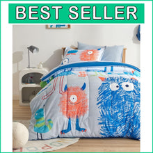 Load image into Gallery viewer, Cloud-Fluffy Kids Bedding Comforter Set - Full/Queen Multi-Piece with Monsters