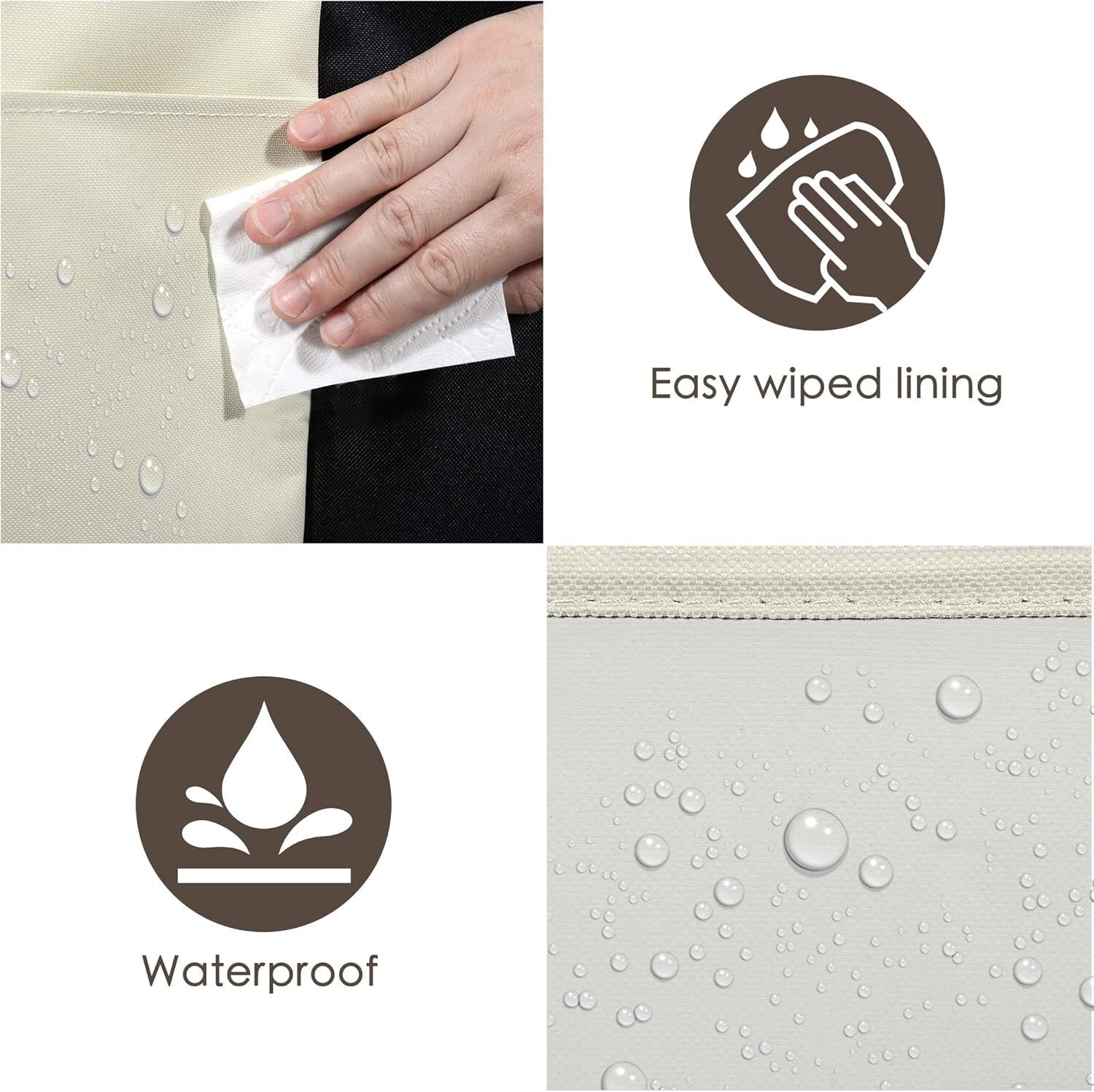 Durable 3-Compartment Laundry Cart with Wheels - Waterproof & Lightweight Design