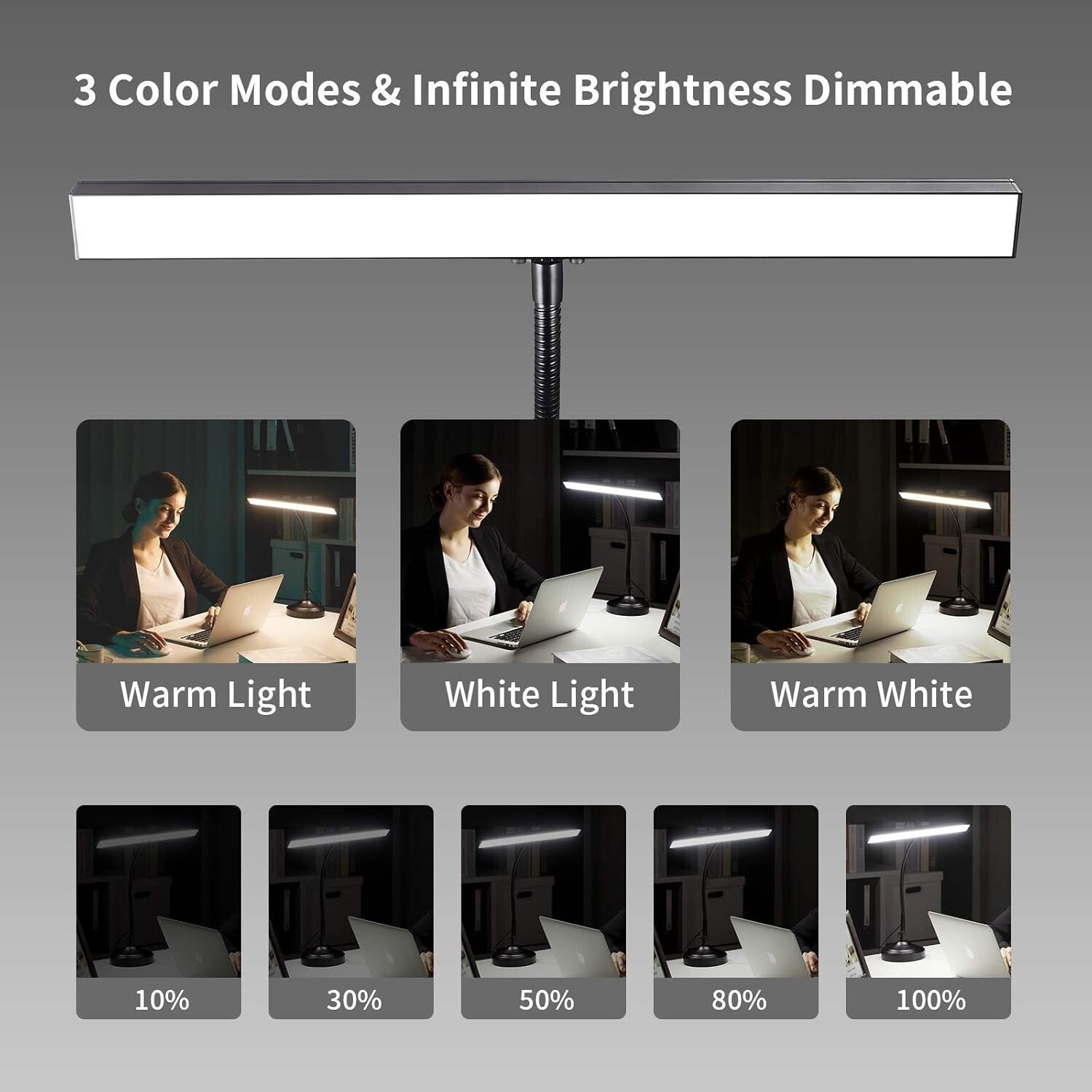 Adjustable LED Piano Light with 3 Modes & Flexible Arm for Grand/Upright Pianos