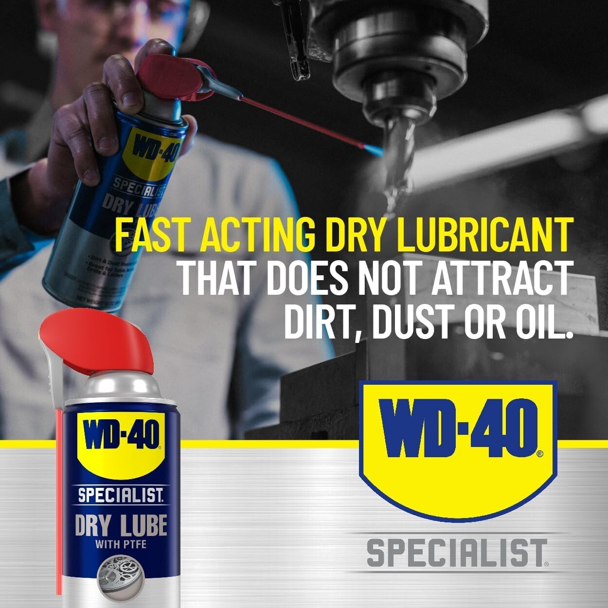 Multi-Surface Dry Lube - 10oz Dual Spray with Smart Straw Technology [6-Pack]