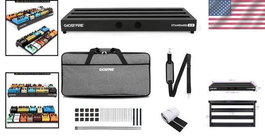 Aluminum Guitar Pedal Board 27.5''x12.5'' for Musicians - Ergonomic and Portable