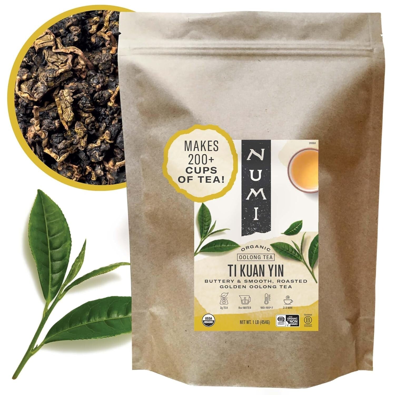 Flavorful Organic Oolong Tea - 16 Ounce Loose Leaf from Fujian, China