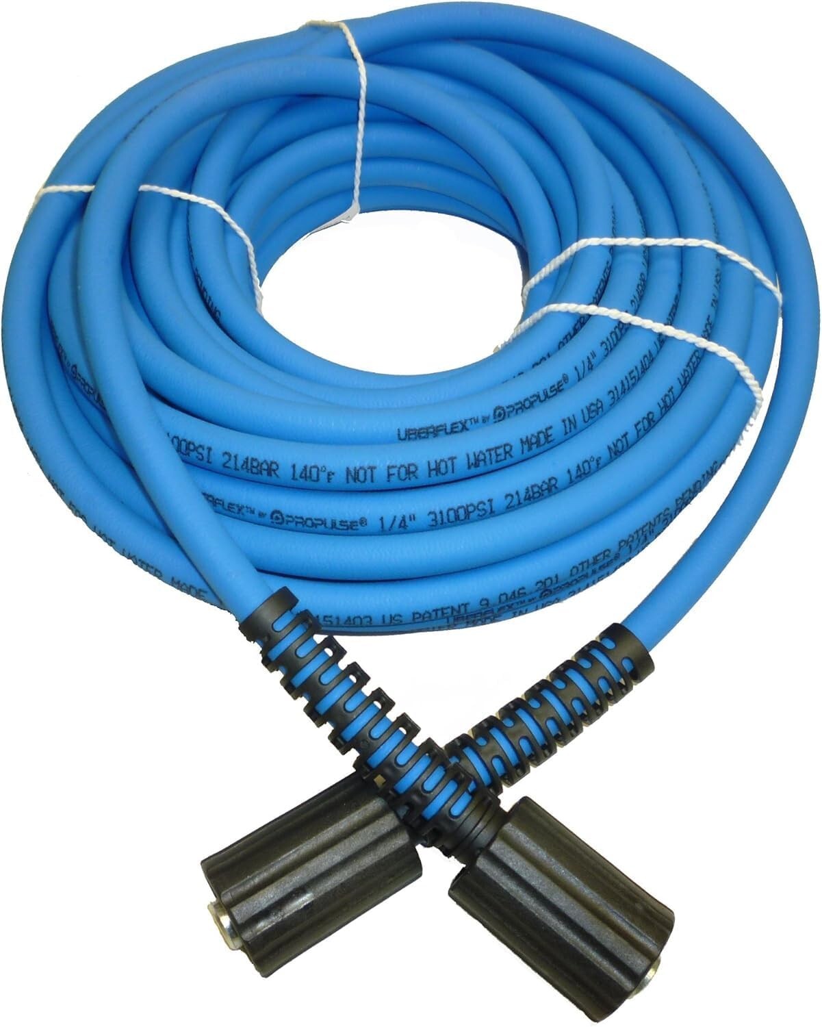 Lightweight UBERFLEX 3,100 PSI Pressure Washer Hose - Kink-Resistant 50' Length