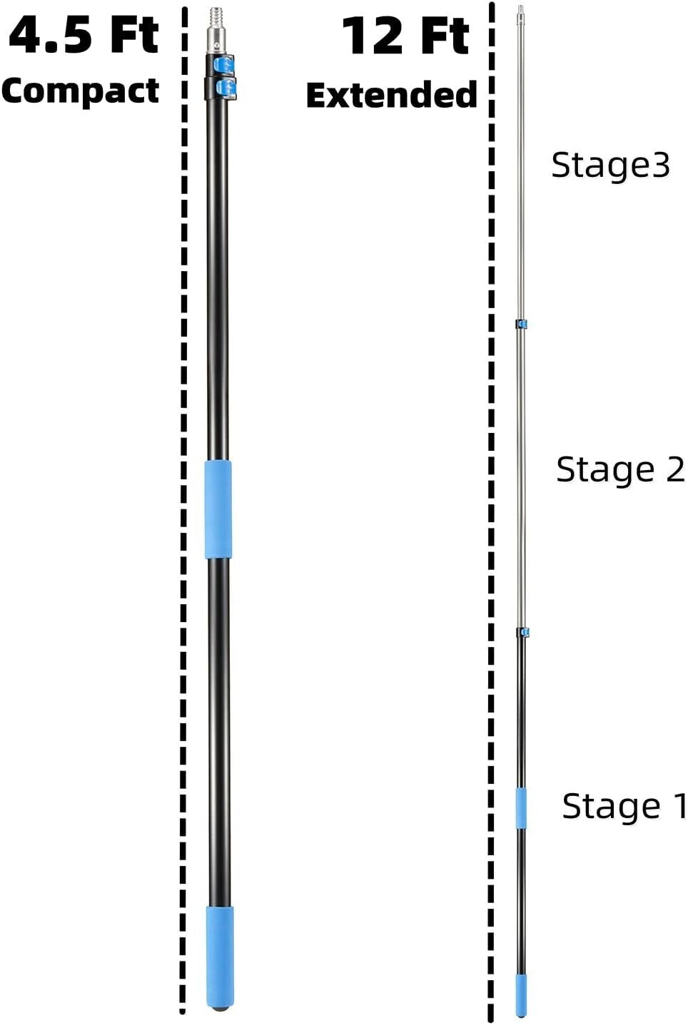 Bendable 20ft High Ceiling Duster with 5-12ft Extension Pole & Cleaning Kit