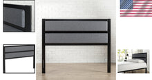 Load image into Gallery viewer, Elegant Queen Grey Upholstered Metal Headboard – Easy Assembly with Style