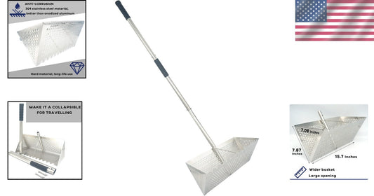 Stainless Steel Sand Fleas Rake with Non-Slip Handle - Travel-Friendly