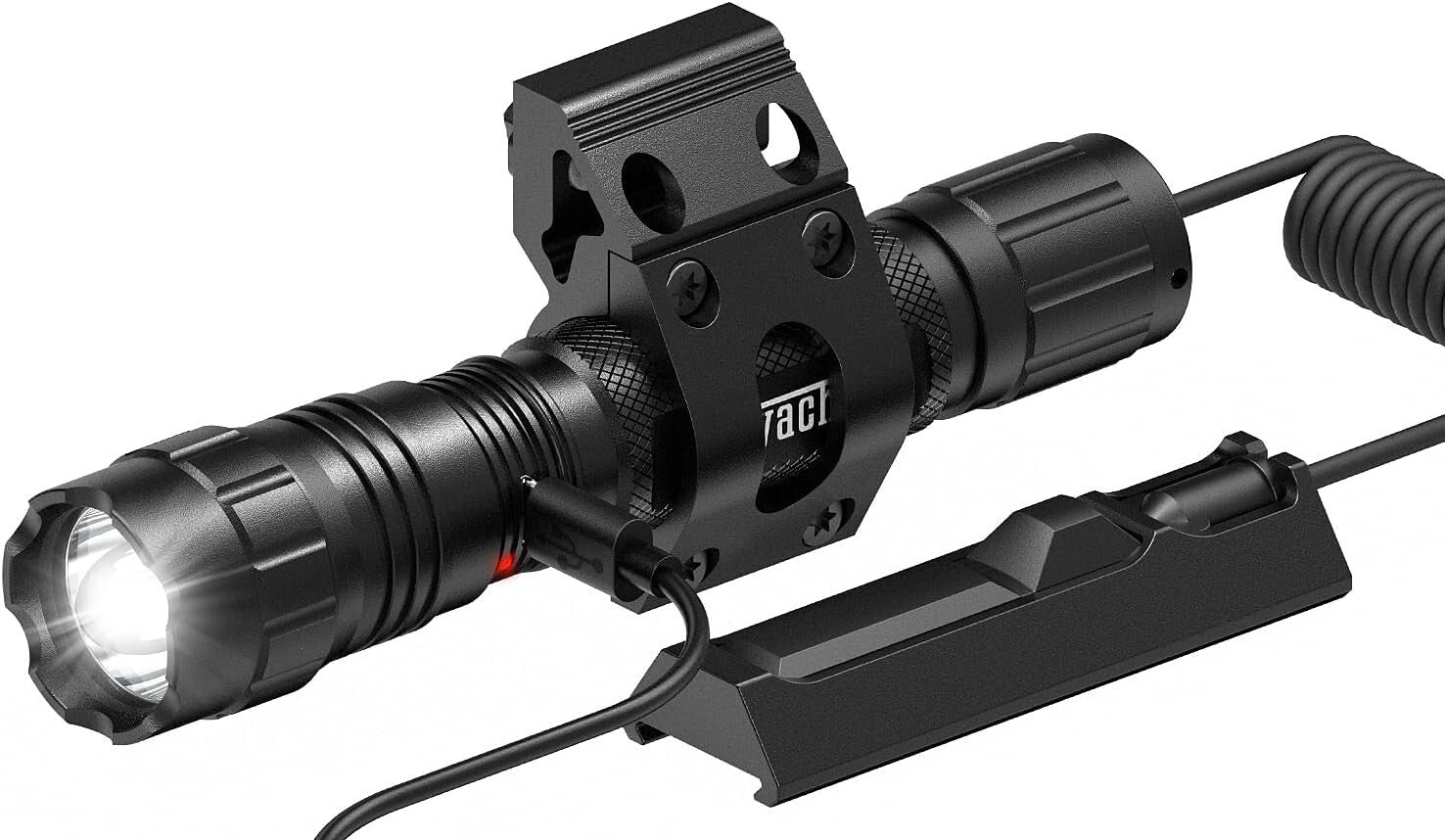 Bright LED Flashlight with Pressure Switch – 1500 Lumens & M-Lock Mount