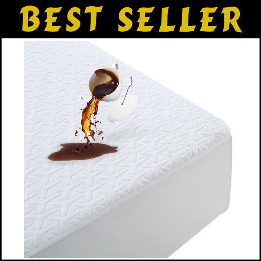 Breathable King Size Mattress Protector - Waterproof, Plush & Machine Washable