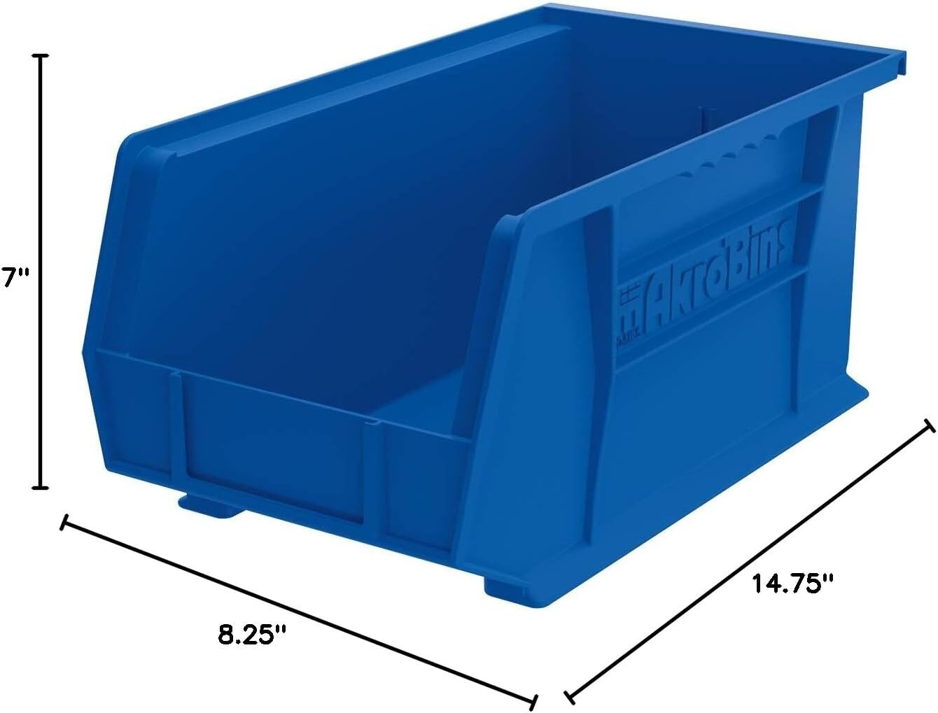 Stackable Blue Plastic Storage Bins - Space-Saving Organizers for Home & Garage