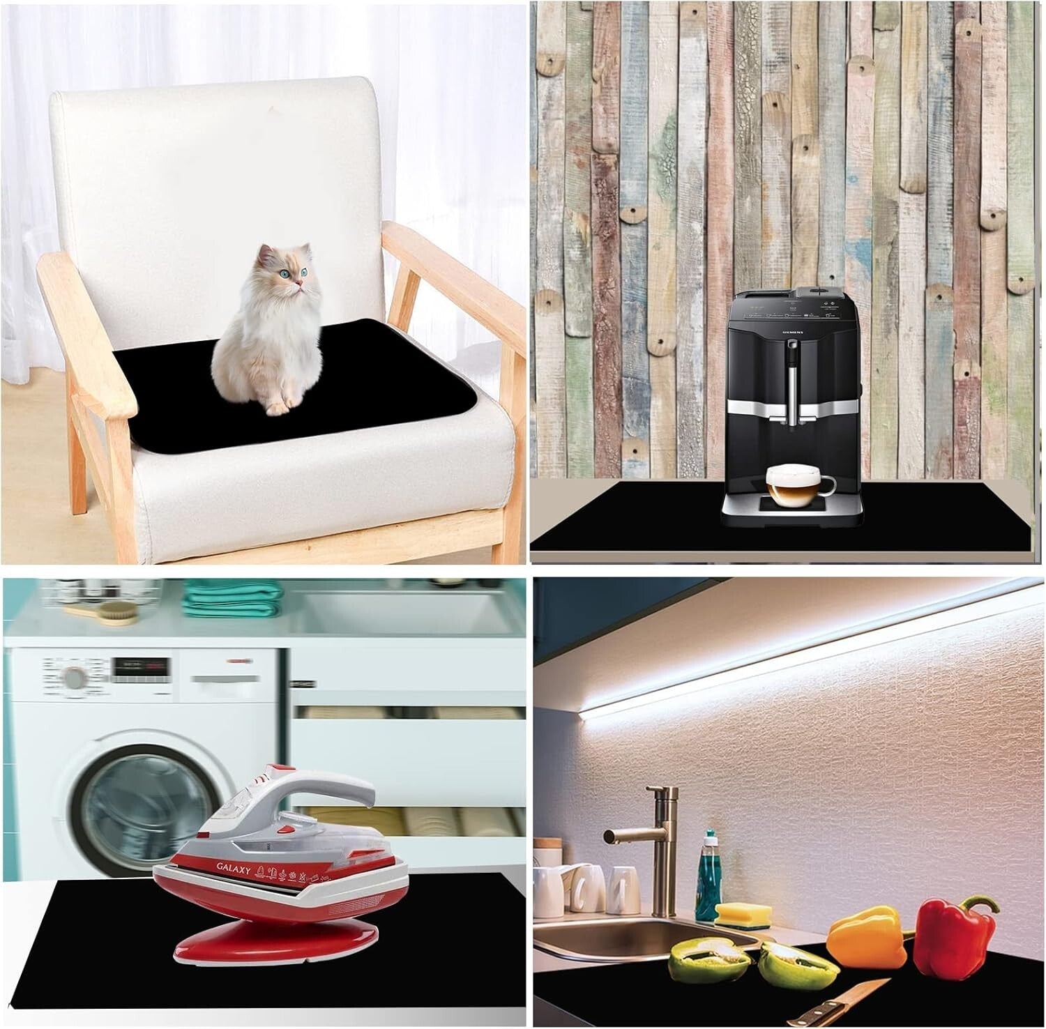 Anti-Slip Foldable Stove Cover & Mat - 27.9x20 Natural Rubber Kitchen Protector