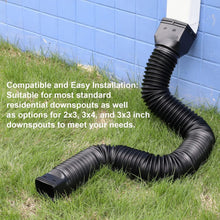 Load image into Gallery viewer, Heavy-Duty Flexible Downspout Extensions - 21-68 Inches with Adapters, 3 Pack