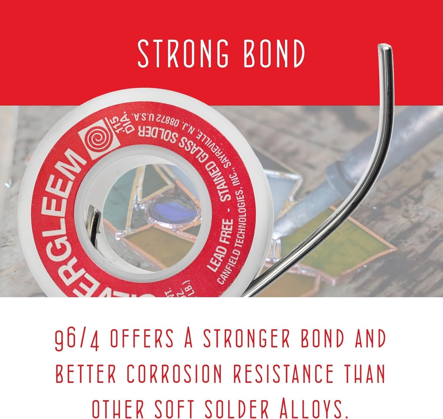 Compact Lead-Free Solder Wire Spool - Ideal for Stained Glass & Jewelry Crafting