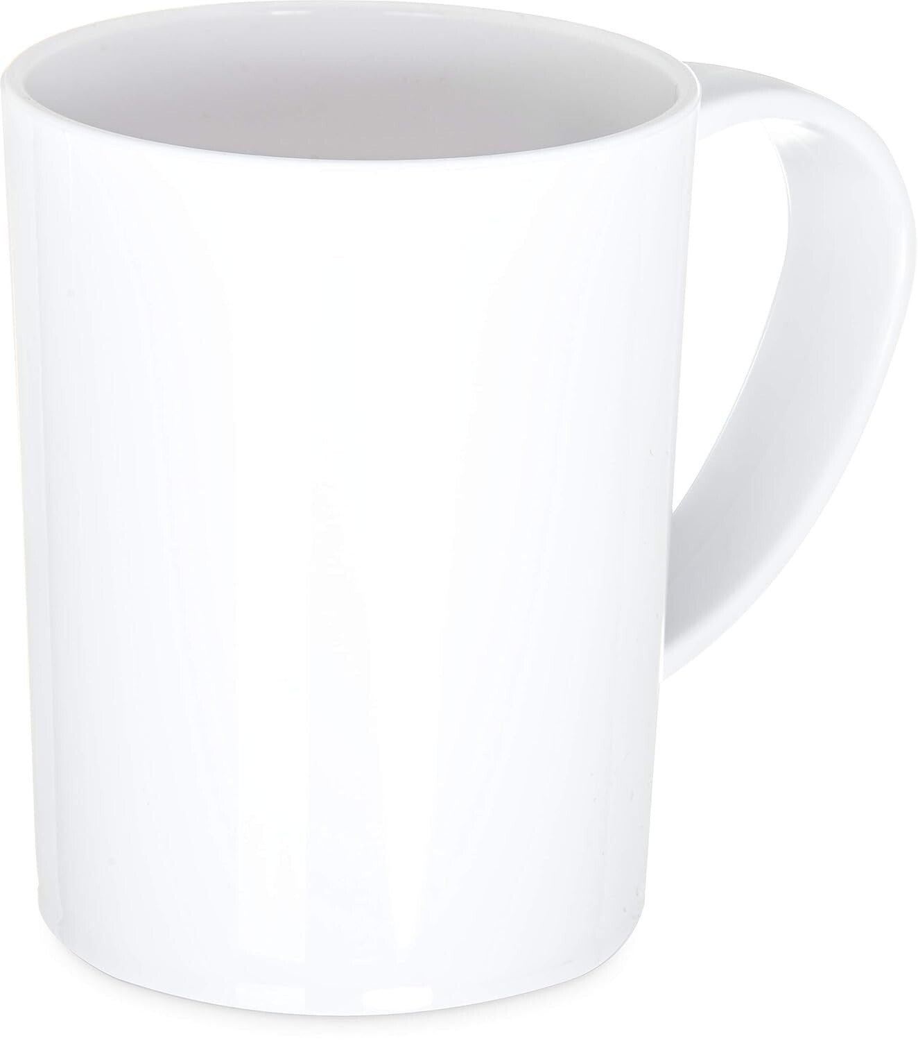 Durable White Tritan Coffee Mug, 8 oz with Easy Grip Handle - Home Essential