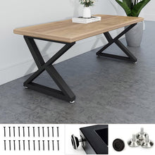 Load image into Gallery viewer, Set of 2 Heavy-Duty Z-Shape Metal Coffee Table Legs - 16 Inch Industrial Design