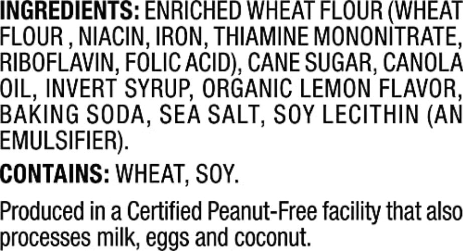 Authentic Lemon Flavor Crunch Cookies - Healthy Non-GMO Pack of 8