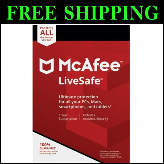 LiveSafe Unlimited Device Protection - Award-Winning Antivirus Activation Code