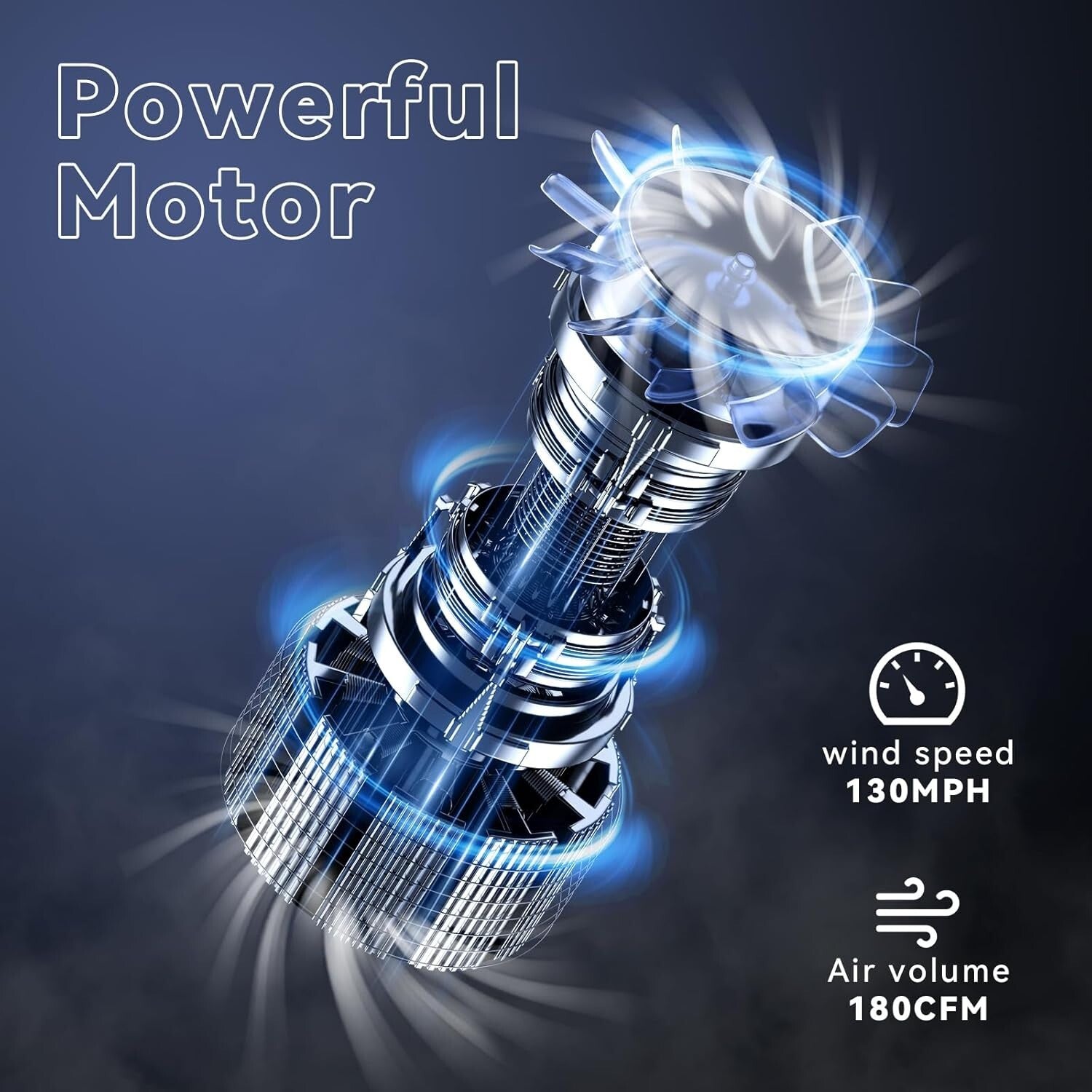 Ergonomic Cordless Leaf Blower - 130 MPH, Rechargeable with User-Friendly Design