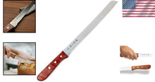Load image into Gallery viewer, Serrated Japanese Bread Knife, 14.75 Inches - Handmade Stainless Steel Cutter