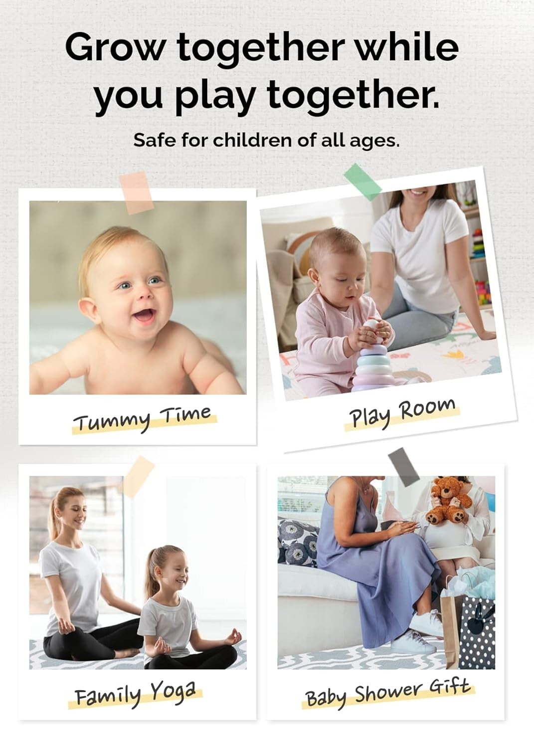 Large Moroccan Blue Play Mat: Eco-Friendly Reversible & Waterproof for Kids