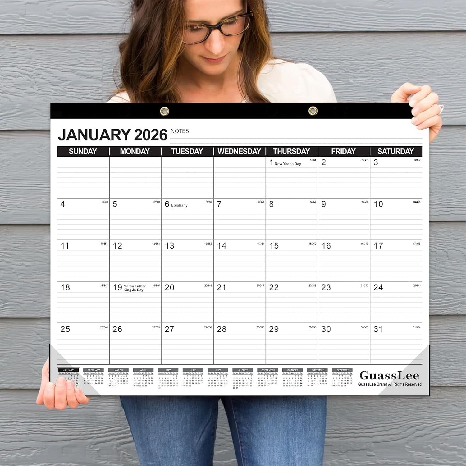 2025-2026 Hanging Planner - Premium Paper with Durable Design for Home & Office