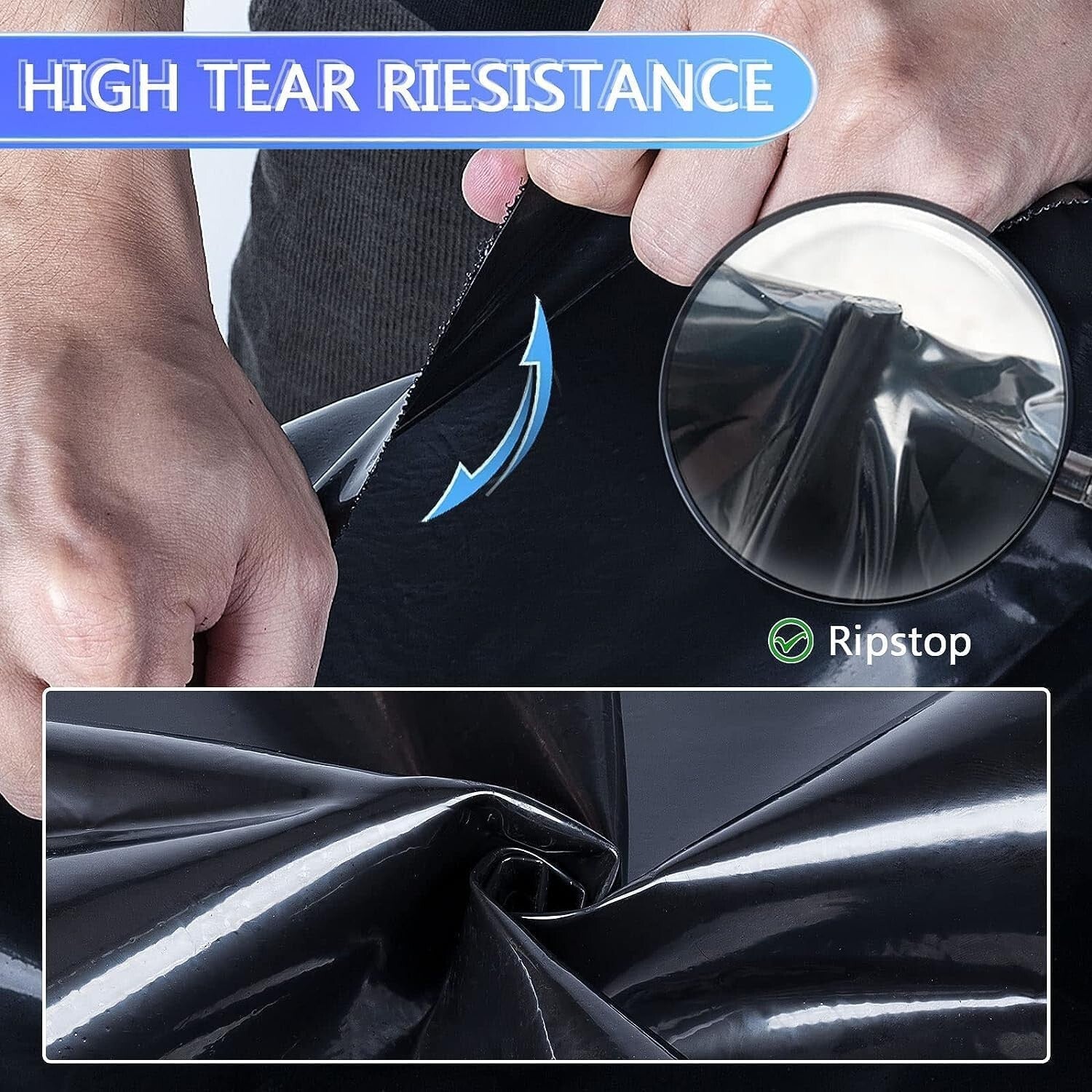 20 x 30 Ft HDPE Pond Liner - UV Resistant, Easy Cutting for Natural Ponds