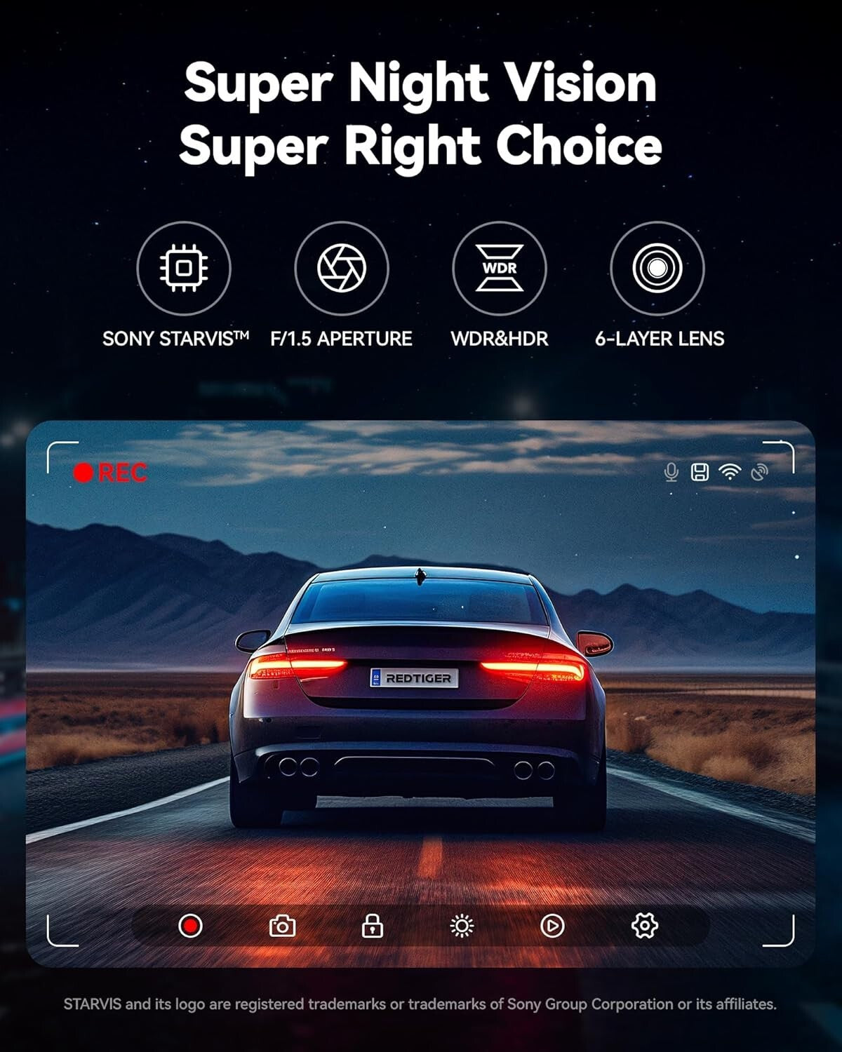 Advanced Dual Dash Cam with Parking Monitor - 24H Security & G-Sensor Alert