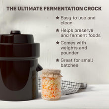 Load image into Gallery viewer, Versatile 1/2 Gallon Fermentation Crock Kit for Sauerkraut, Kimchi &amp; Pickles